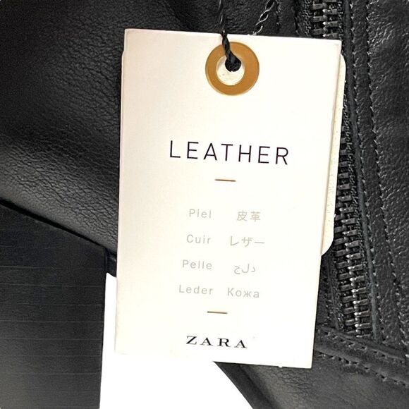 NWT ZARA WOMAN Leather Platform Zip Booties 38 - Picture 12 of 13